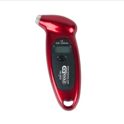 Pour mesurer la pression des pneus 
Plage de mesure de pression en bar, kpa et PSI 
Mesure précise sur écran LCD 
Calibrage automatique 
Arrêt automatique 
Avec éclairage de valve 
5 piles LR44 incluses 

