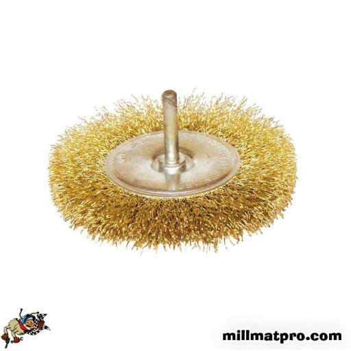 Brosse laiton sur tige dia 75mm 