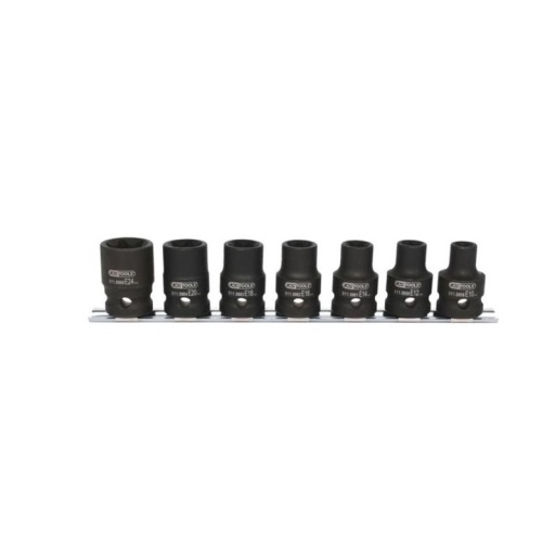 Jeu de douilles à chocs courte TORX® 1/2’’, 7 pièces, E10-E24