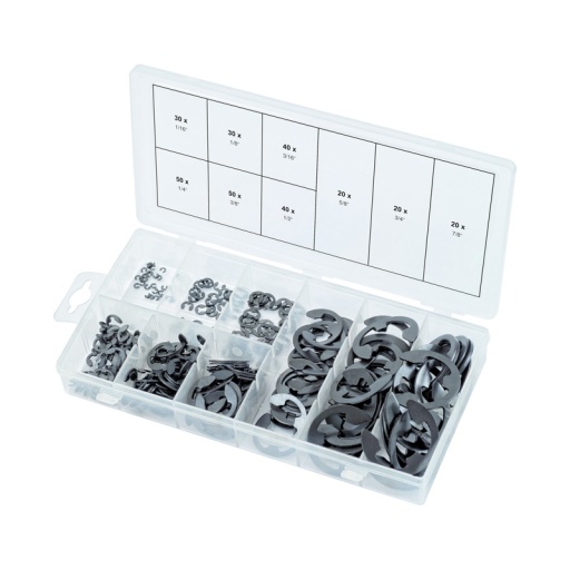 Assortiment de circlips de type e en pouces