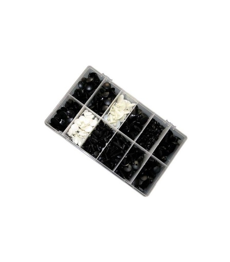 Coffret assortiment agrafes multimarques 340 pièces