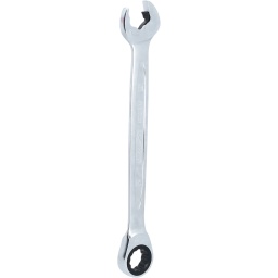 C&ocirc;t&eacute; cl&eacute; plate avec nouveau m&eacute;canisme de cliquet
Syst&egrave;me FlankTraction
Selon DIN 3113 / ISO 3318
Fourche inclin&eacute;e &agrave; 15&deg;
Forme droite
Cliquet pr&eacute;cis 72 dents
Finition satin&eacute;e
Chrome Vanadium
