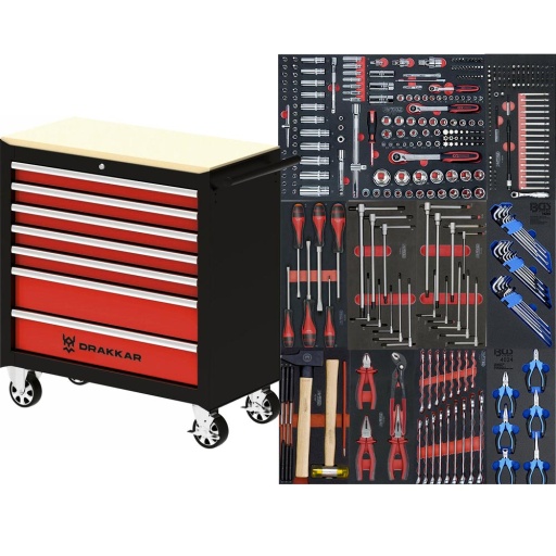 Servante xl Drakkar outillage ks tools et bgs 365 pi&egrave;ces