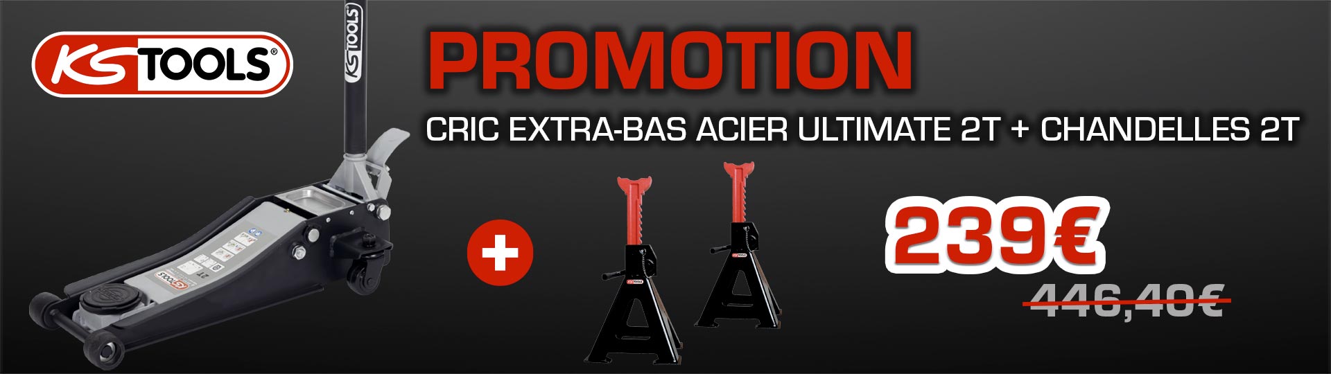 Pack cric rouleur ks tools pro