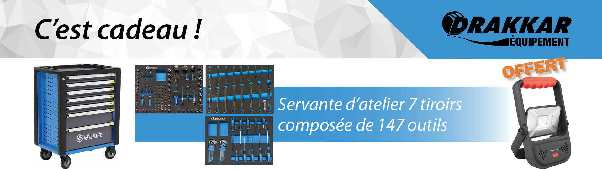 Servante complet projecteur offert